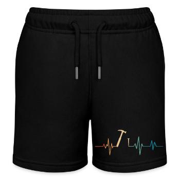 Battement de cœur charpentier - idée cadeau - Short de jogging enfant bio Stanley/Stella - noir - Devant
