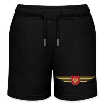 Montenegro Design – Balkan erleben - Kinder Organic Joggingshorts Mini Bolter von Stanley/Stella - Schwarz - Vorne
