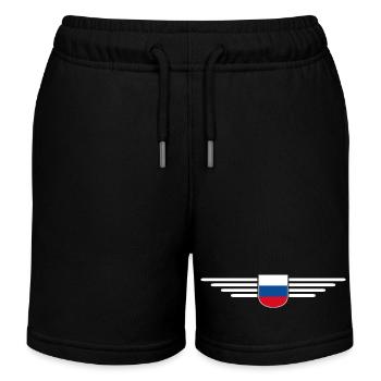 T-shirt Russie – Fierté et tradition - Short de jogging enfant bio Stanley/Stella - noir - Devant