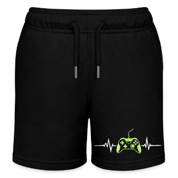 Gamer Videospiele Konsole Gaming Geburtstag Zocken - Kinder Organic Joggingshorts Mini Bolter von Stanley/Stella - Schwarz - Vorne