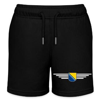 Bosnien & Herzegowina T-Shirt - Kinder Organic Joggingshorts Mini Bolter von Stanley/Stella - Schwarz - Vorne