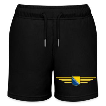 Bosnien & Herzegowina T-Shirt - Kinder Organic Joggingshorts Mini Bolter von Stanley/Stella - Schwarz - Vorne