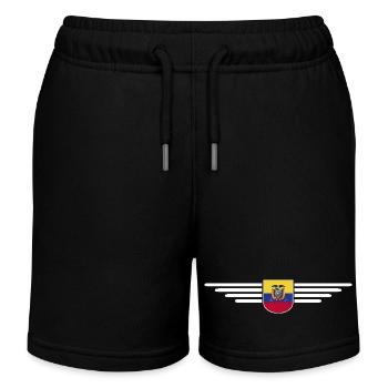 Ecuador Fans T-Shirt Design - Kids Organic Sweat Shorts by Stanley/Stella - black - Front