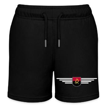 Angola Design – Fierté d’Afrique - Short de jogging enfant bio Stanley/Stella - noir - Devant
