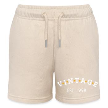 Vintage est 1958 - Short de jogging enfant bio Stanley/Stella - écru doux - Devant