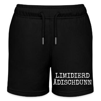 Limidierd Ädischdunn - Pfälzische Edition Pfälzer - Kinder Organic Joggingshorts Mini Bolter von Stanley/Stella - Schwarz - Vorne