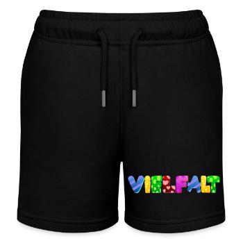 AfD stoppen gegen rechts Demokratie Vielfalt links - Kinder Organic Joggingshorts Mini Bolter von Stanley/Stella - Schwarz - Vorne