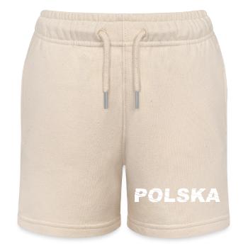 Polska Lettrage - Polen - Pologne - polnisch - Short de jogging enfant bio Stanley/Stella - écru doux - Devant