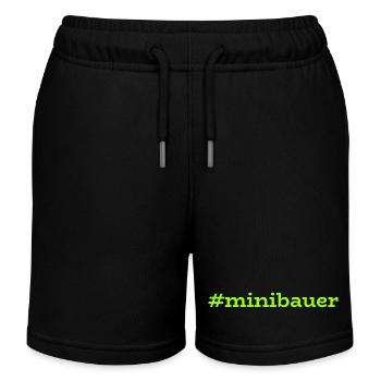 #minibauer - Bauer - Sohn - Kind - Landwirt - Kinder Organic Joggingshorts Mini Bolter von Stanley/Stella - Schwarz - Vorne