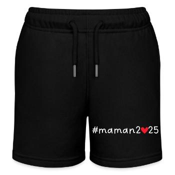 Mama 2025 - Kinder Organic Joggingshorts Mini Bolter von Stanley/Stella - Schwarz - Vorne