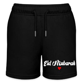 Islam Eid Mubarak - Kids Organic Sweat Shorts by Stanley/Stella - black - Front