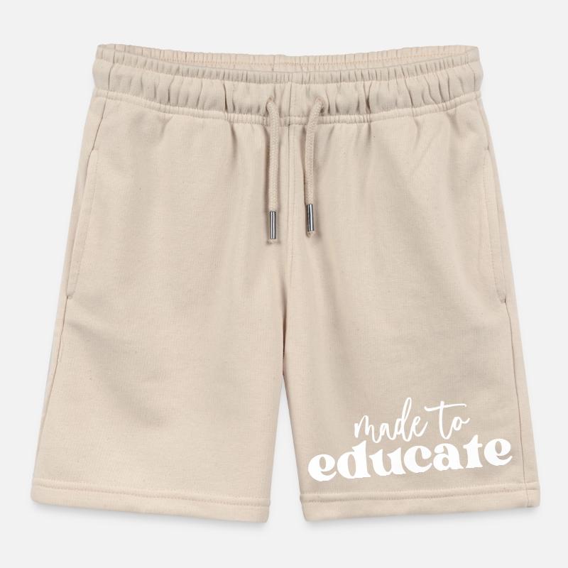 Conçu pour éduquer Enseignant inspirant Short de jogging enfant bio Stanley/Stella