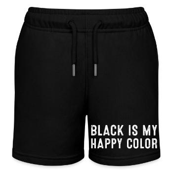 Schwarz ist mein fröhliches Farbstatement für mutige Seelen - Kinder Organic Joggingshorts Mini Bolter von Stanley/Stella - Schwarz - Vorne