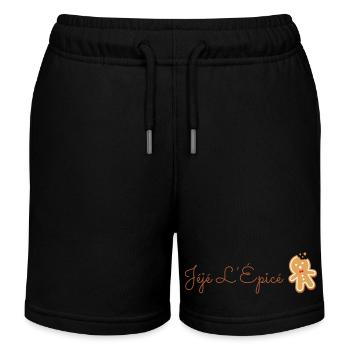 Logo marque Jéjé L'Épicé - Short de jogging enfant bio Stanley/Stella - noir - Devant