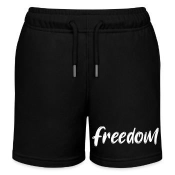 Freiheit - Freedom of Speech - Kinder Organic Joggingshorts Mini Bolter von Stanley/Stella - Schwarz - Vorne