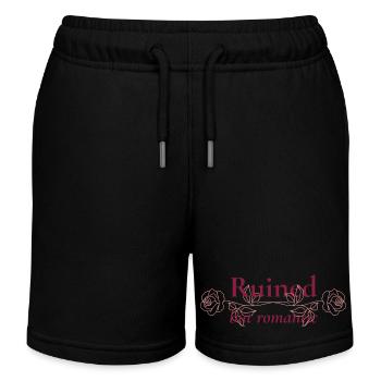T-shirt ruiné mais romantique – Emotional Soft Girl - Short de jogging enfant bio Stanley/Stella - noir - Devant