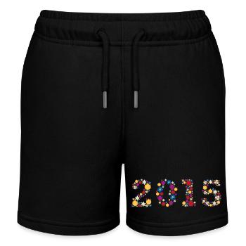 Fleurs 2015 - Short de jogging enfant bio Stanley/Stella - noir - Devant