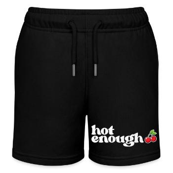 hot enough Summer Beach funny quote - Kinder Organic Joggingshorts Mini Bolter von Stanley/Stella - Schwarz - Vorne