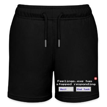 Feelings.exe reagiert nicht mehr – Glitched Sad - Kinder Organic Joggingshorts Mini Bolter von Stanley/Stella - Schwarz - Vorne