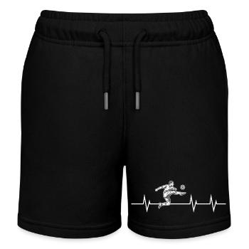 Heartbeat of a Soccer Player - Kinder Organic Joggingshorts Mini Bolter von Stanley/Stella - Schwarz - Vorne