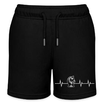 Heartbeat of Strategy - Chess Edition - Kids Organic Sweat Shorts by Stanley/Stella - black - Front