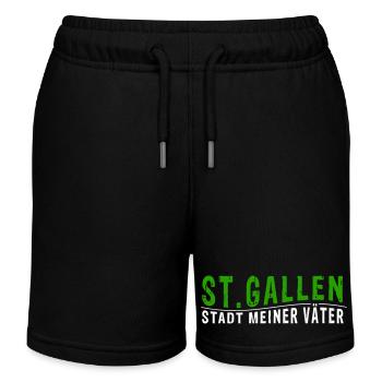 St. Gallen - City of my fathers (Vectorgraphic) - Kids Organic Sweat Shorts by Stanley/Stella - black - Front