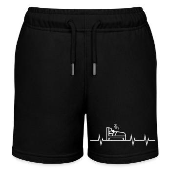 Heartbeat of Sleep - Good Night Edition - Kids Organic Sweat Shorts by Stanley/Stella - black - Front