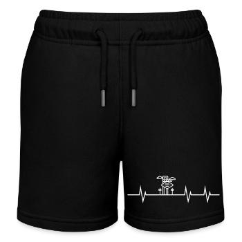 My Heart Beats Vegas - Kinder Organic Joggingshorts Mini Bolter von Stanley/Stella - Schwarz - Vorne