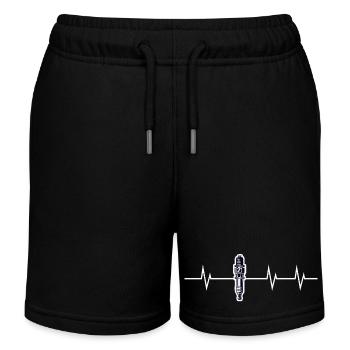 Heartbeat of a mechanic - Kids Organic Sweat Shorts by Stanley/Stella - black - Front