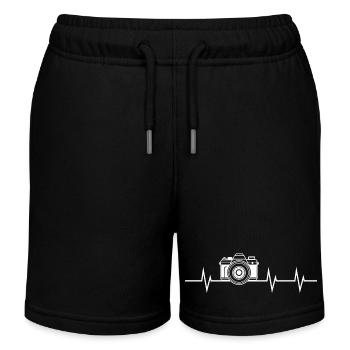 Heartbeat Photography - Kids Organic Sweat Shorts by Stanley/Stella - black - Front