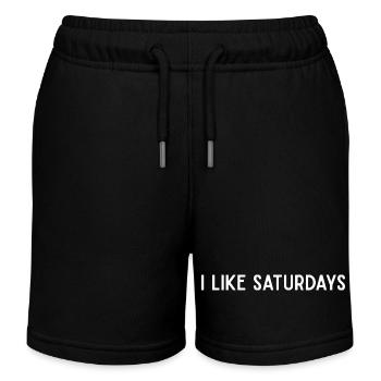 J’aime l’ambiance minimaliste du week-end du samedi - Short de jogging enfant bio Stanley/Stella - noir - Devant