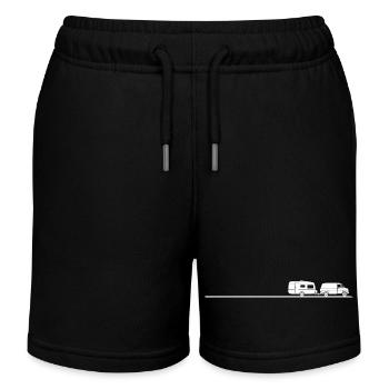 Caravan camping shirt for caravan fans - Kids Organic Sweat Shorts by Stanley/Stella - black - Front