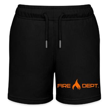 fire department flame - Flamme des pompiers - Short de jogging enfant bio Stanley/Stella - noir - Devant