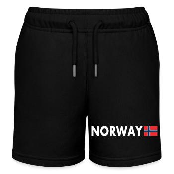 Norwegen flagge - Kinder Organic Joggingshorts Mini Bolter von Stanley/Stella - Schwarz - Vorne