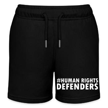 Human rights defenders - Kids Organic Sweat Shorts by Stanley/Stella - black - Front