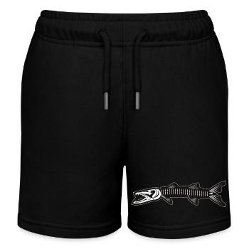 Squelette de Barracuda - Short de jogging enfant bio Stanley/Stella - noir - Devant