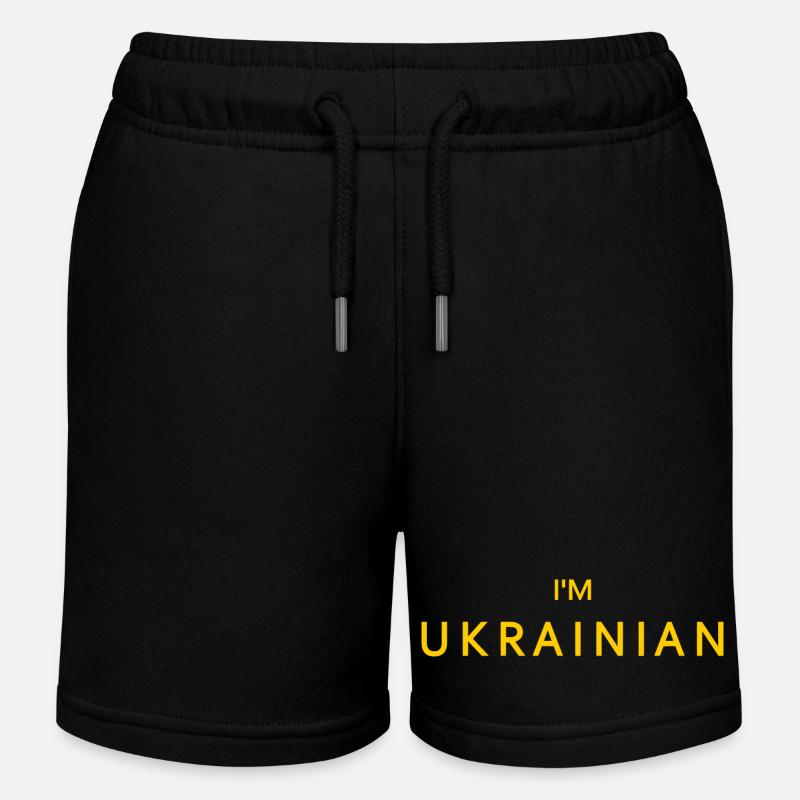 Im ukrainian - Short de jogging enfant bio Stanley/Stella - noir