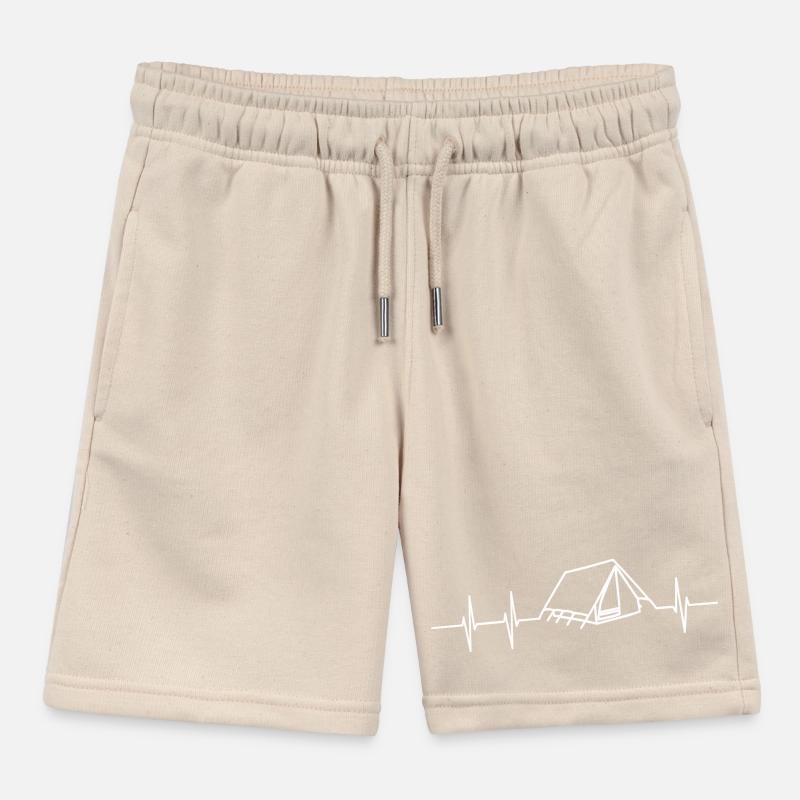 Heartbeat Camping Kids Organic Sweat Shorts by Stanley/Stella