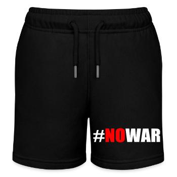 No war - Short de jogging enfant bio Stanley/Stella - noir - Devant