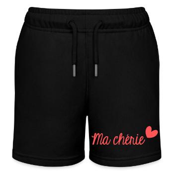 MA CHERIE. MON CHERI. CHERI. I LOVE YOU. MY LOVE. - Short de jogging enfant bio Stanley/Stella - noir - Devant