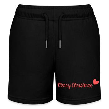 WEIHNACHTEN. FROHE WEIHNACHTEN. FROHE WEIHNACHTEN. NEUJAHR - Kinder Organic Joggingshorts Mini Bolter von Stanley/Stella - Schwarz - Vorne