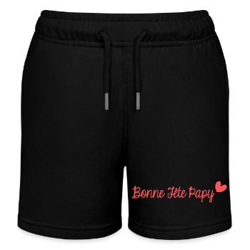BONNE FÊTE PAPY. SUPER PAPY. PAPY. FÊTE DES PÈRES. - Short de jogging enfant bio Stanley/Stella - noir - Devant