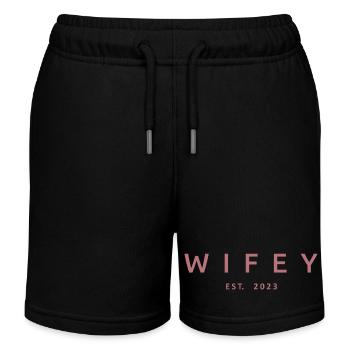 2023 Verlobung Brautdusche Hochzeit - Kinder Organic Joggingshorts Mini Bolter von Stanley/Stella - Schwarz - Vorne
