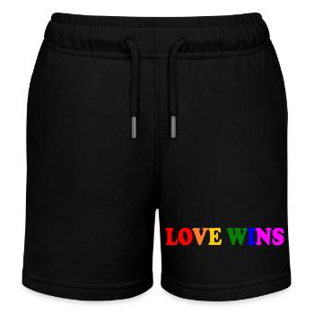 Love wins - Kinder Organic Joggingshorts Mini Bolter von Stanley/Stella - Schwarz - Vorne