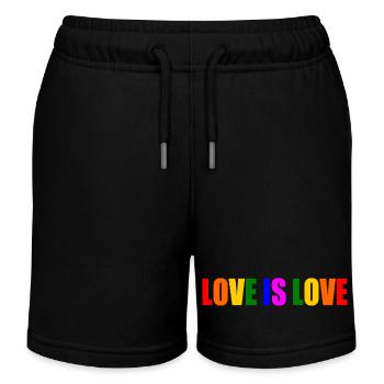 Love is love - Kids Organic Sweat Shorts by Stanley/Stella - black - Front