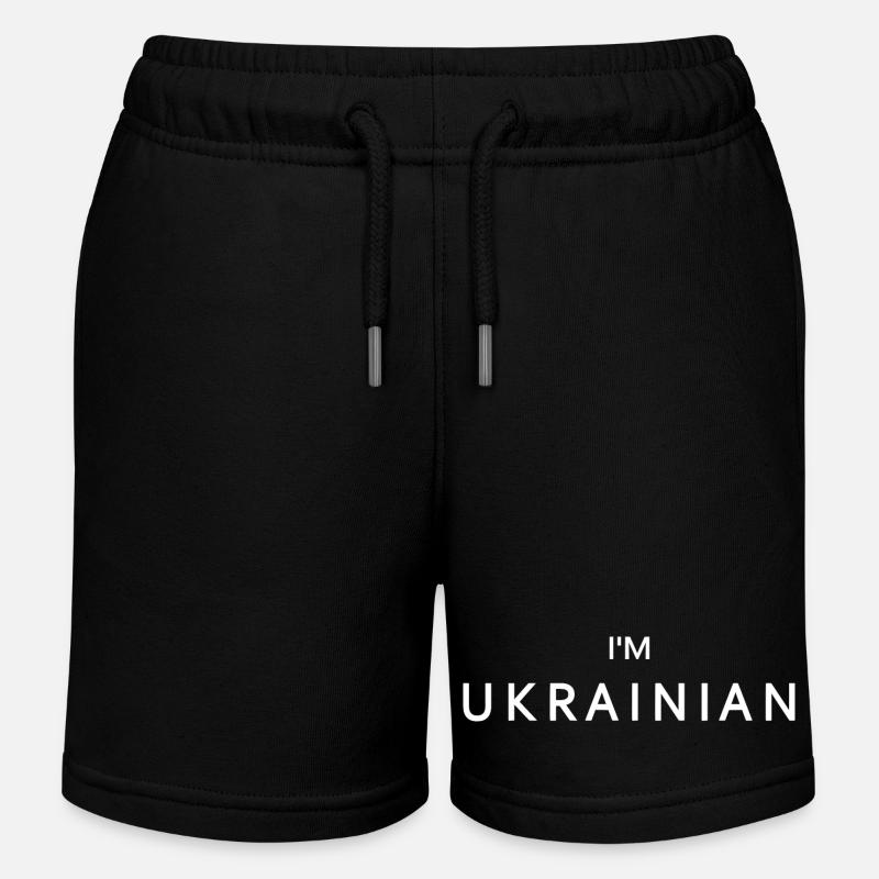 Im ukrainian - Short de jogging enfant bio Stanley/Stella - noir
