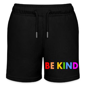Be kind - Kids Organic Sweat Shorts by Stanley/Stella - black - Front