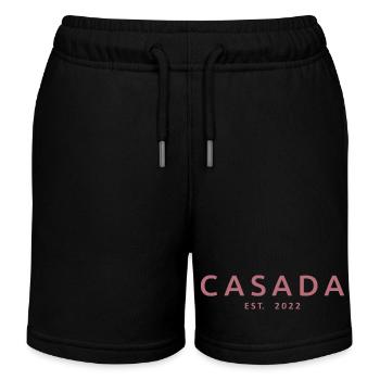 2022 Hochzeitstag verheiratete Frauen - Kinder Organic Joggingshorts Mini Bolter von Stanley/Stella - Schwarz - Vorne