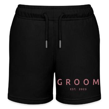 Bräutigam Est. 2023 Verlobungsgeschenk Hochzeit des Bräutigams - Kinder Organic Joggingshorts Mini Bolter von Stanley/Stella - Schwarz - Vorne