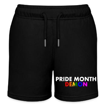 pride month demon - Kids Organic Sweat Shorts by Stanley/Stella - black - Front